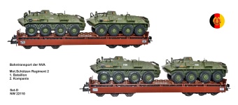 NPE Modellbau NW22110 - H0 Militärtransport NVA der DR ; Ep. IV - Set D